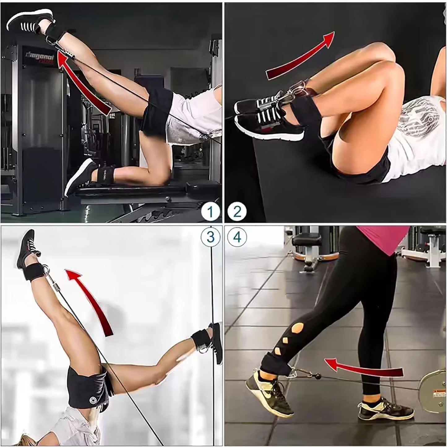 1PC Padded Ankle Straps Ankle Straps for Cable Machines Double D-Ring Fitness Ankle Cuffs for Gym Workouts Rebate Leg Extensions