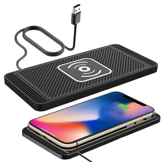 Car Wireless Charging Pad 15W Wireless Auto Phone Charger Pad Automatic Sensing Charging Mat Non-Slip Silicone mat For Phone