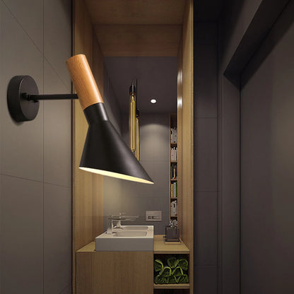 Nordic LED Wall Lamp Wood Creative Lighting Fixture Guest Room Balcony Staircase Sconce Bedroom Bedside Decor Light chandelier