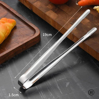 Super Grip Non-Slip Kitchen Tongs - Wide-Tip Stainless Steel Design for Effortless Cooking, Grilling & Serving