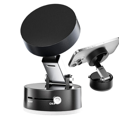Vacuum Suction Cup Magnetic Car Phone Holder Double-Sided Foldable Magnetic Auto Phone Bracket For Car Interior Accessories