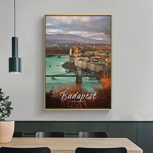 World Famous Cities Canvas London Paris New York Amsterdam Rome Landscape Canvas Painting  Wall Art  for Living Room Home Decor