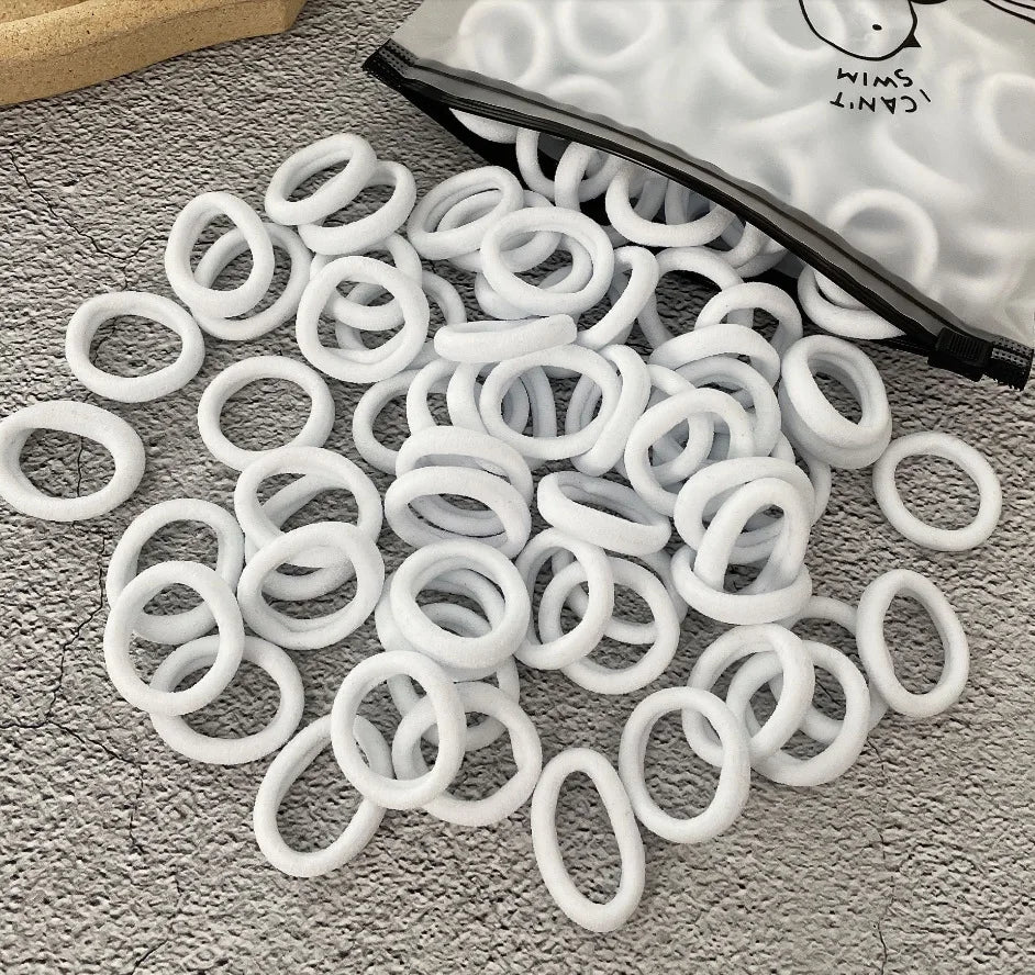 50/100Pcs Hair Bands for Children Colorful Nylon Scrunchie Hair Ties Rubber Band Kids Elastic Hair Leagues Girl Hair Accessories