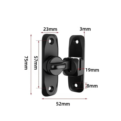 90/180 Degree Flip Door Lock Home Security Sliding Door Latch Small Gate Latches Hardware Anti-theft Lock Zinc Alloy Door Bolts