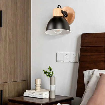 Nordic LED Wall Lamp Wood Creative Lighting Fixture Guest Room Balcony Staircase Sconce Bedroom Bedside Decor Light chandelier