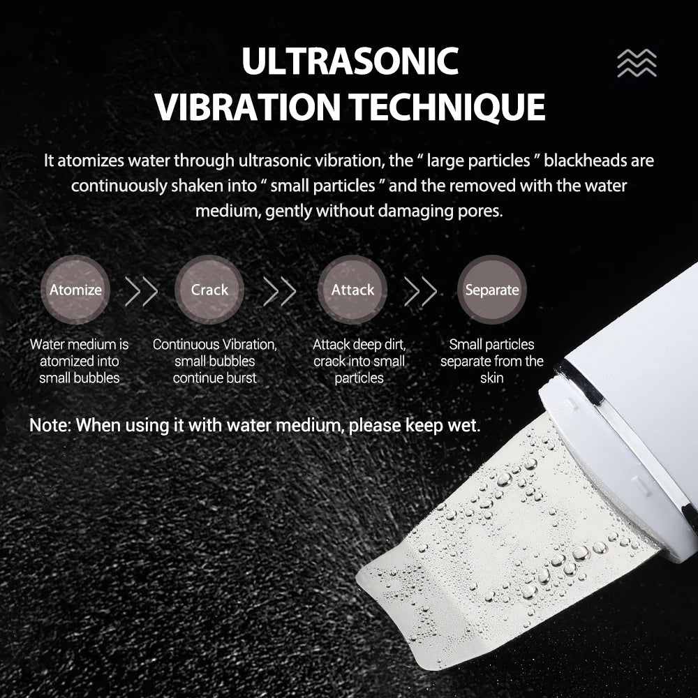 Skin Scrubber Deep Vibrate Facial Cleaner Shovel Spatula Not Ultrasonic Face Scrubber Peeling Blackhead Remover Facial Massager