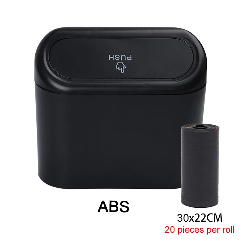 1/2/3Pcs Car Trash Can (with Lid) Contains 60 (300) Garbage Bags, Small Car Trash Can, Leak-proof Mini Car Accessories