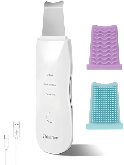 Ultrasonic Skin Scrubber Scrubber Deep Vibrate Facial Cleaner Shovel Face Scrubber Peeling Black Head Remover Facial Massager