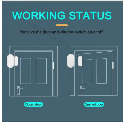 Zigbee Door Window Sensor Open Close Detector Smart Home Security Alarm Burglar Door Sensor Works With Alexa Home Assistant Z2M