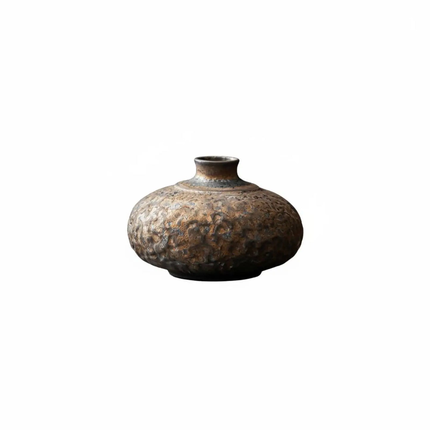 Ceramic Vase, Modern Creative Mini Flower Vessel, Desktop Home Decor, Rustic Pottery Glaze Finish, Oriental design