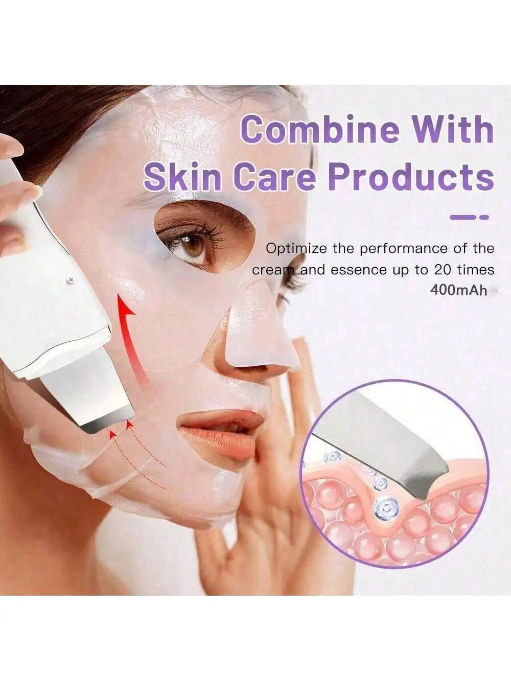 Ultrasonic Skin Scrubber Scrubber Deep Vibrate Facial Cleaner Shovel Face Scrubber Peeling Black Head Remover Facial Massager