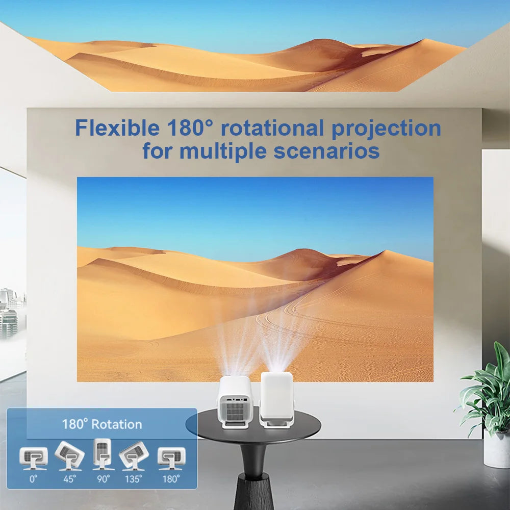 PROGAGA PG370 1080P Full HD Projector For Movie WiFi Android Projector 4K PG370 Smart TV Home Theater Mini Portable Video Beamer