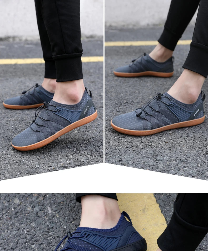 New Minimalist Shoes for Men Wide Toe Barefoot Casual Sneakers Women Mesh Breathable Unisex Sneakers Lightweight Walking Shoes