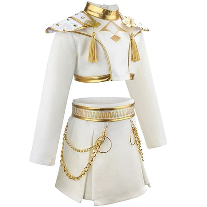 4-12 Years K-POP Rumi Cosplay Girls Clothing Sets Mira 3Pcs Girls Suits Halloween Zoey Birthday Party Costume New Kids Clothes