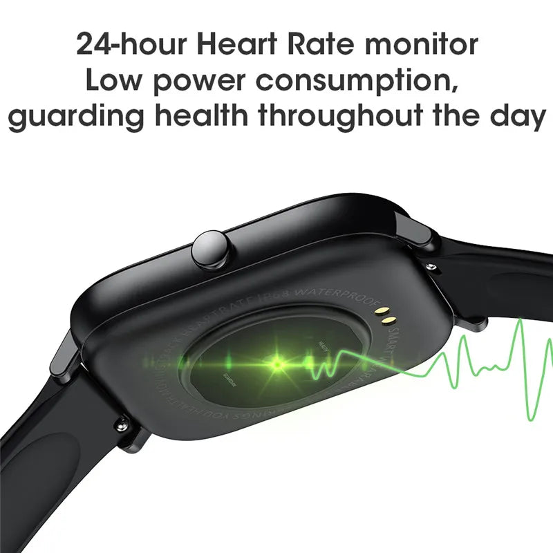 New Smart Watch Men 24H Health Monitor Sports Fitness Tracker Custom Watch Face Smartwatch Women 20MM Strap for Android Ios