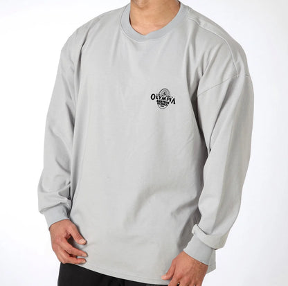 Men's Gym Sporting Clothing Male Fashion Bodybuilding Fitness Workout Long Sleeve T-Shirt Running Sweatshirt Casual Tees Tops