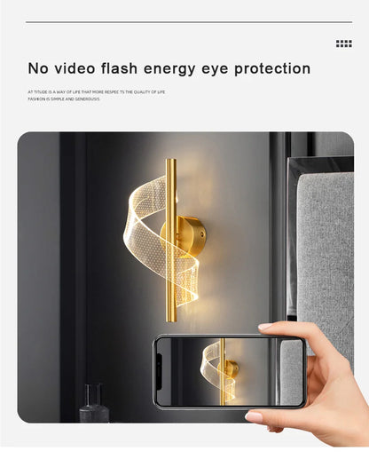 Nordic LED Wall Lamp Indoor Lighting For Bedroom Bedside Parlor Background Wall Light Modern Indoor Decoration Sconces