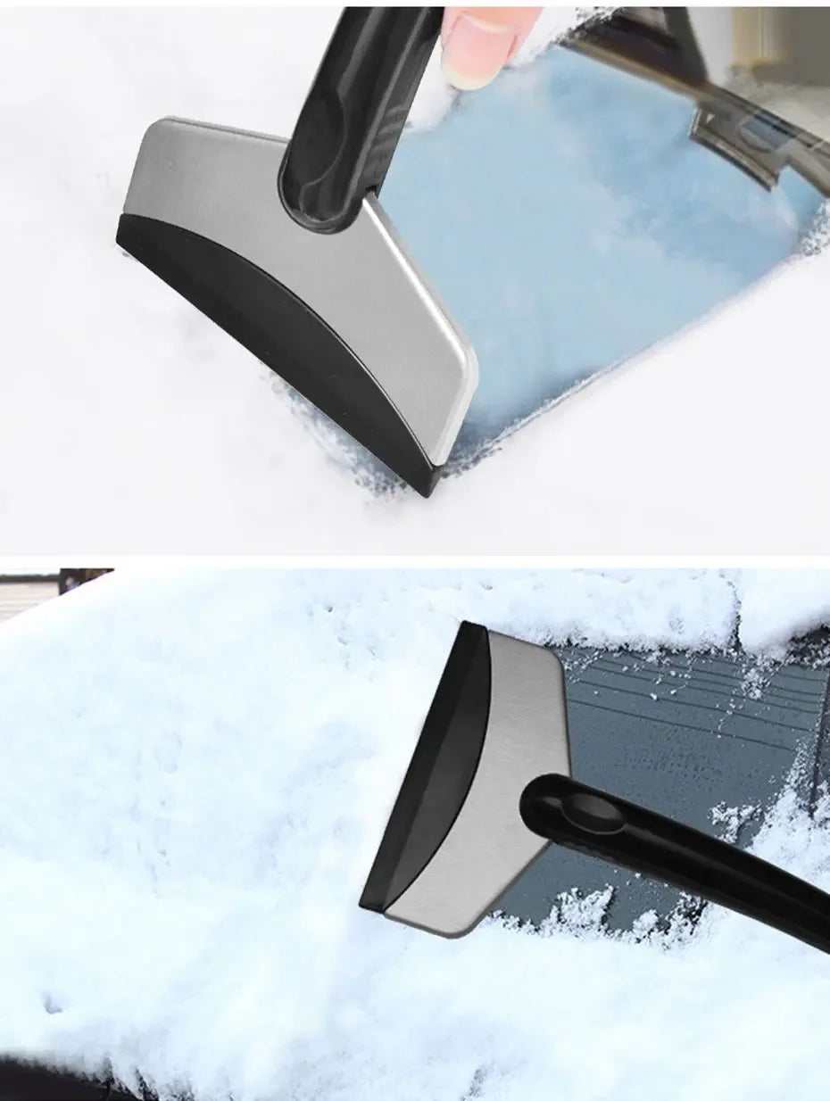 SEAMETAL Car Ice Scraper Snow Removal Shovel Windshield Glass Defrost Removal Automotive Winter Stainless Steel Car Accessories