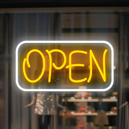 Open LED Neon Sign For Business Neon Lights Open Sign Led Wall Decor Neon Led Signs Adjustable Brightness Bar Salon Stores Hotel