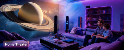AURORA LIGHTING 3D Galaxy Projector 60 Scenes Adjustable Focal Planetarium Projector Ceiling Projector for Kids Room Adult Party