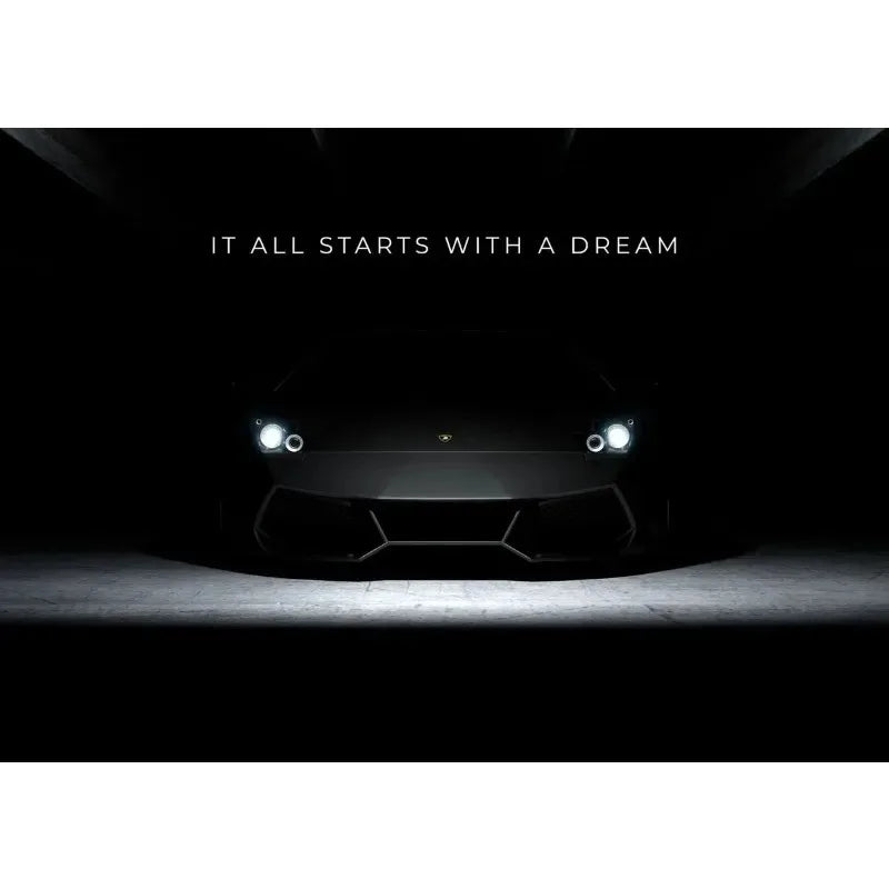 Wall Art Canvas Painting Modern Black Car Nordic Street Luxury Car Poster Black And White Pictures Home Decoration Living Roo