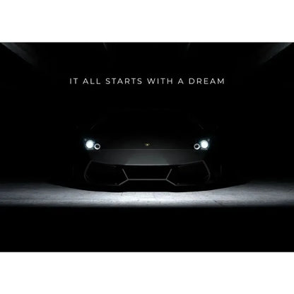 Wall Art Canvas Painting Modern Black Car Nordic Street Luxury Car Poster Black And White Pictures Home Decoration Living Roo