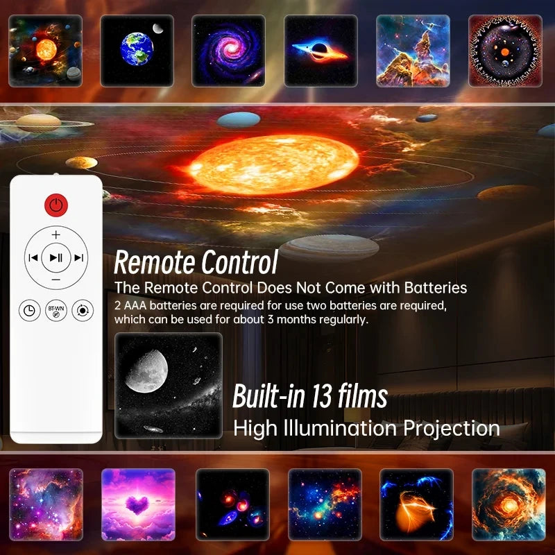 Bedroom Galaxy Projector Pro, Home Planetarium Projector Lamp Star Projector Pro Kids Adult Room Decoration with Timer Bluetooth