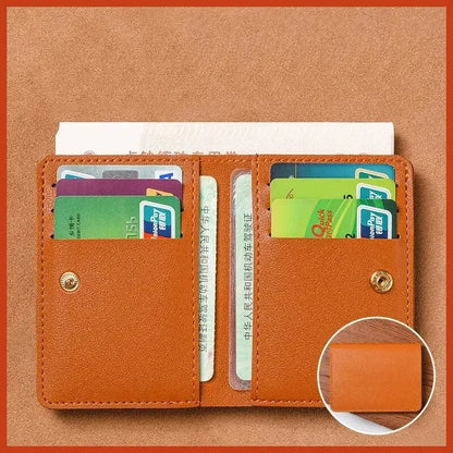 Leather Small Wallet for Men Short Simple Women's Purse Fashion Ultra Thin Credit Card Bag Coin Purse