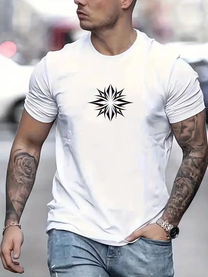3 Men'S ClothingT Shirt  Soft Round Neck T Shirt，Fashionable And Simple Pattern|Modern Casual Wear |Smooth Texture