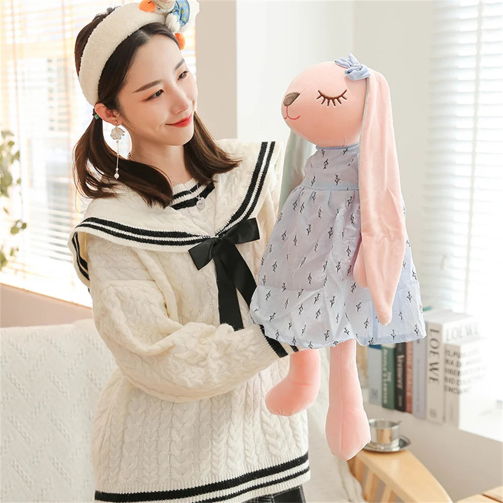 34/45/55cm Plush Rabbit Doll Cute Cartoon Plushies Throw Pillow Bunny Rabbit Stuffed Animal Toy for Baby
