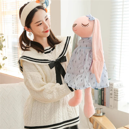 34/45/55cm Plush Rabbit Doll Cute Cartoon Plushies Throw Pillow Bunny Rabbit Stuffed Animal Toy for Baby