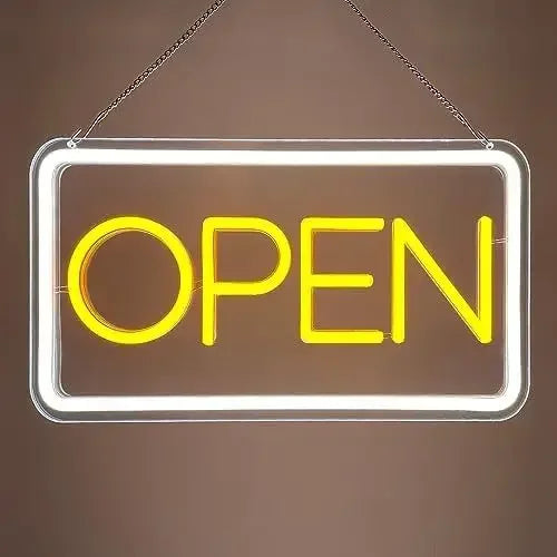 Open LED Neon Sign For Business Neon Lights Open Sign Led Wall Decor Neon Led Signs Adjustable Brightness Bar Salon Stores Hotel