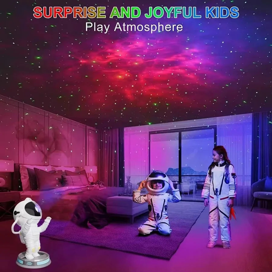 Kids Star Projector Night Light with Remote Control 360°Adjustable Design Astronaut Nebula Galaxy Lighting for Children Adults