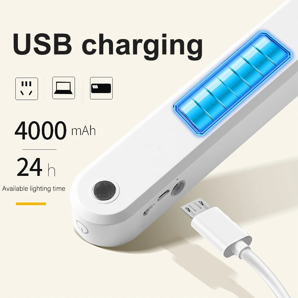 Desk Lamp USB LED Light Computer Desk Rechargeable Lamp Magnetic Office Study Reading Stand Light For Bedroom