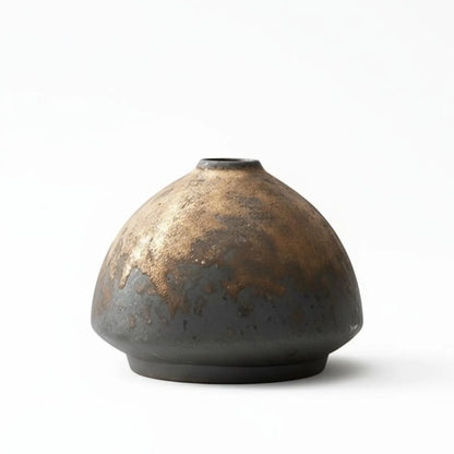 Ceramic Vase, Modern Creative Mini Flower Vessel, Desktop Home Decor, Rustic Pottery Glaze Finish, Oriental design