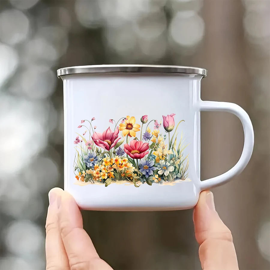 12pcs Spring Wildflower Flower Floral UV DTF Cup Wrap Transfer Sticker Glass Coffee Mugs Decoration Greeting Cards Notebooks