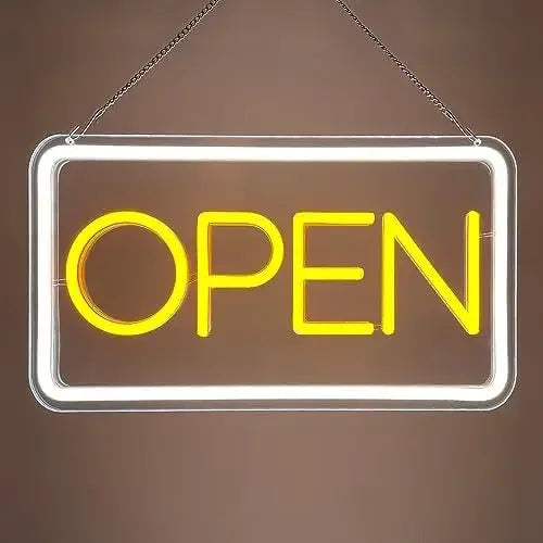 Open LED Neon Sign For Business Neon Lights Open Sign Led Wall Decor Neon Led Signs Adjustable Brightness Bar Salon Stores Hotel