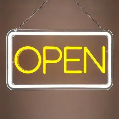 Open LED Neon Sign For Business Neon Lights Open Sign Led Wall Decor Neon Led Signs Adjustable Brightness Bar Salon Stores Hotel