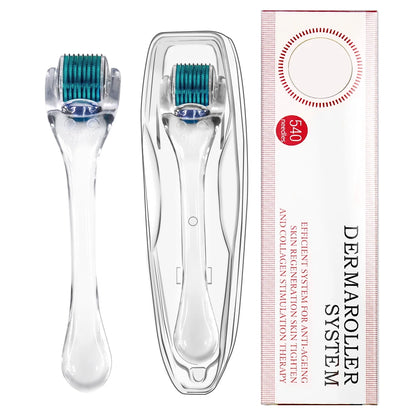 1Pcs Derma Roller 0.2/0.25/0.3mm for Hair Beard Grow Titanium 540 Microneedles Cosmetic Beauty Facial Device for Women and Man