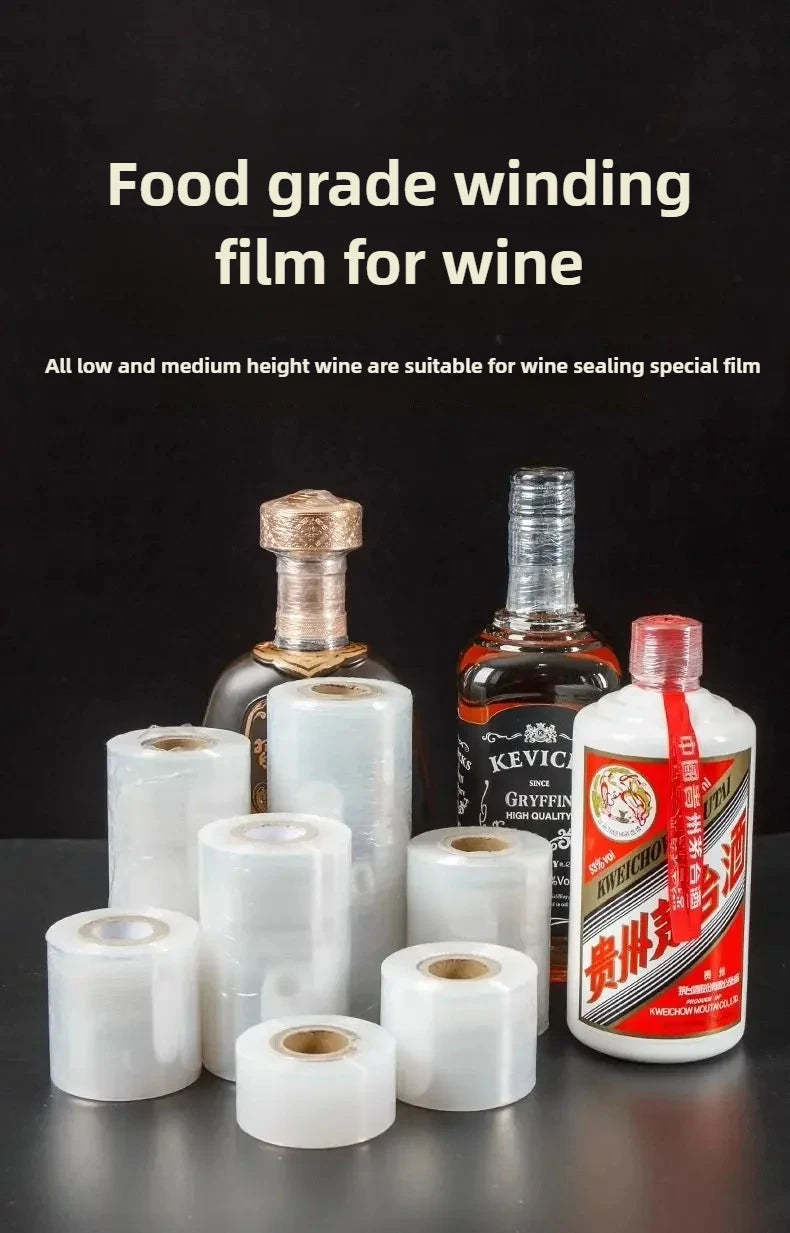 1pc 3cmx1500/6500cm  Leak-Proof Stretchable Wine/Liquor Bottle Seal - Anti-Evaporation, Anti-Aging White Film for Secure Storage