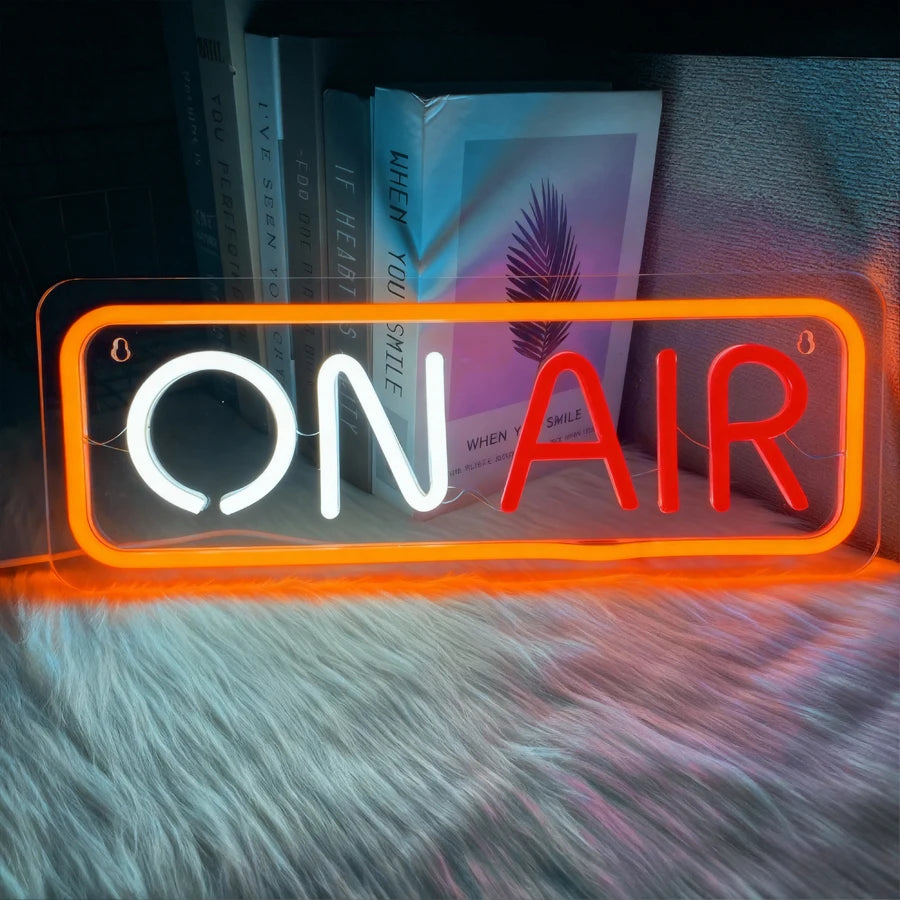On Air Led Neon Sign, Used For Wall Decor, Game Player Live Broadcast, Music Studio, Recording Studio, Bar, Party Wall Lamp.