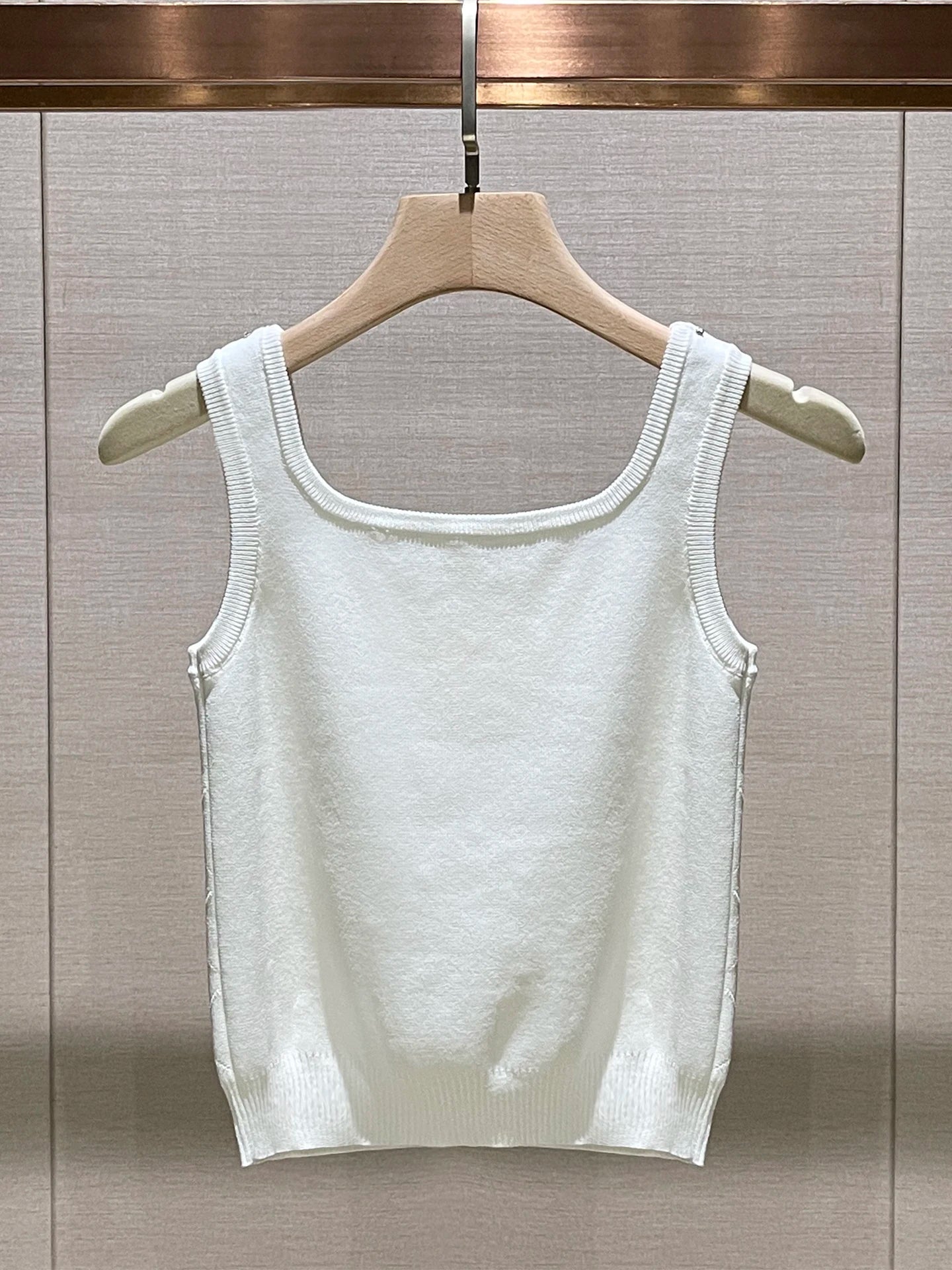 Sexy Diamond Rhinestone Vest Top Strapl Square Collar Base Knittedwear Breathable Pure Color Commute Sle Women's Tank Top