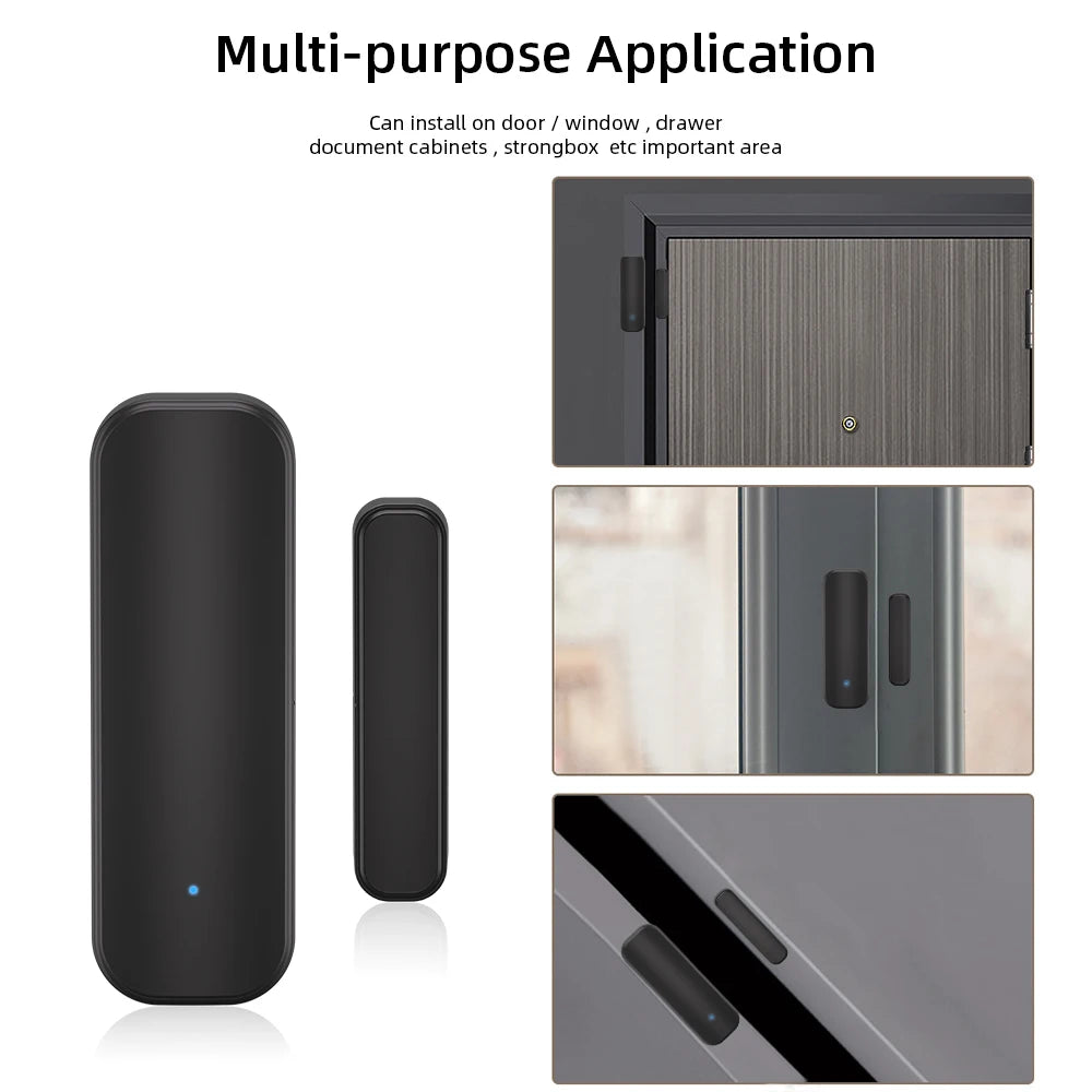 WiFi or ZigBee Door Window Sensor Smart Home Wireless Door Open Close Detectors APP Remote Alarm Work with Alexa Google Home