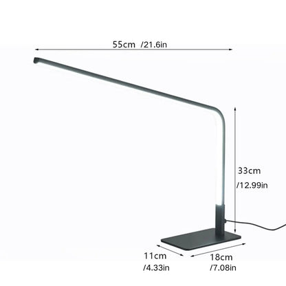 USB powered LED reading desk lamp with eye protection design, adjustable brightness and color change, suitable for home office a