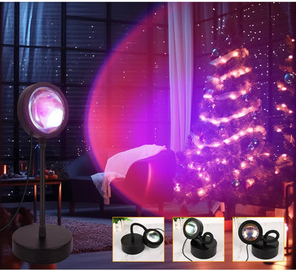 Smart Sunset Lamp Tuya USB Sunset Projector Light RGB Smart Life APP Remote For Room Photography Background Decor Lighting