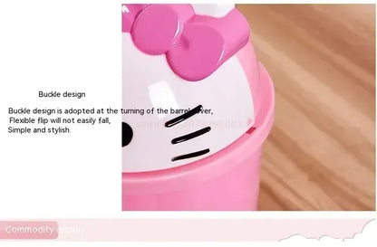 New Sanrio Hello Kitty Dustbin Trash Can Rubbish Bin Garbage Binsanrio Kawaii Trash Paper Basket Can Living Room Bedroom