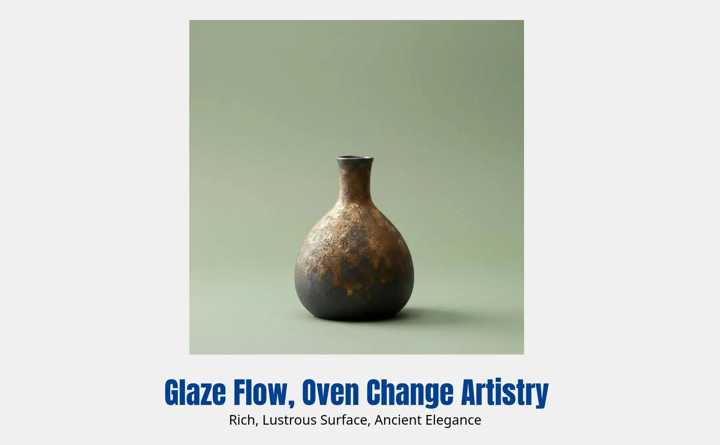 Ceramic Vase, Modern Creative Mini Flower Vessel, Desktop Home Decor, Rustic Pottery Glaze Finish, Oriental design