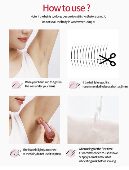 Lipstick Shaped Electric Hair Removal Device Women S Facial Hair Removal Instrument Portable Full Body Water Wash Shaving Device