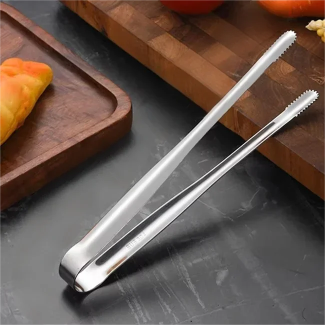 Super Grip Non-Slip Kitchen Tongs - Wide-Tip Stainless Steel Design for Effortless Cooking, Grilling & Serving