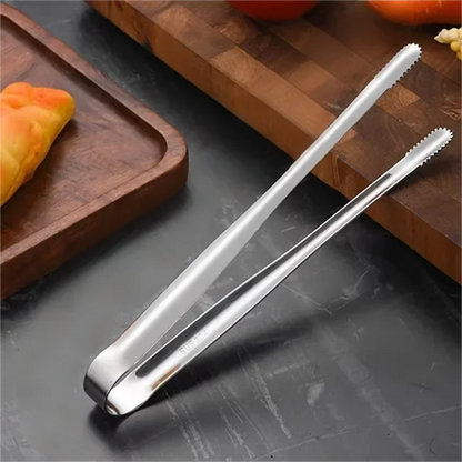 Super Grip Non-Slip Kitchen Tongs - Wide-Tip Stainless Steel Design for Effortless Cooking, Grilling & Serving